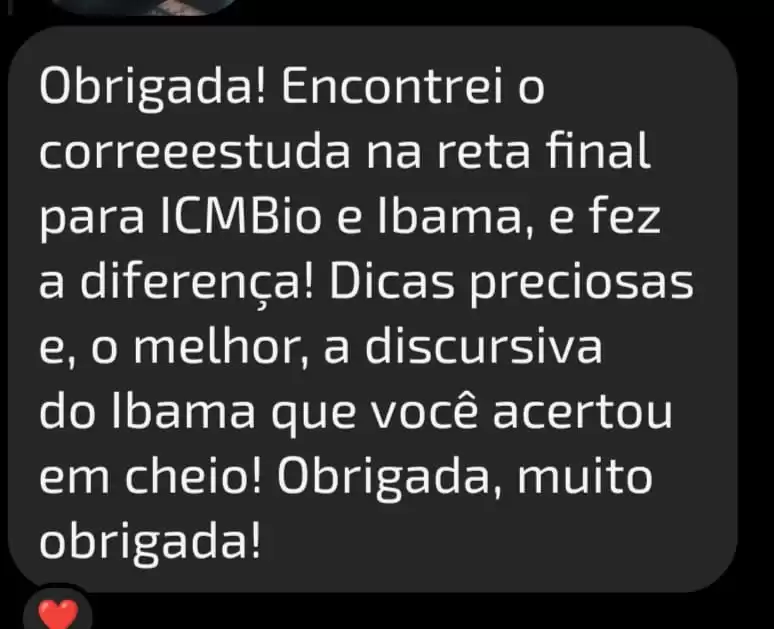 Depoimento de aluno