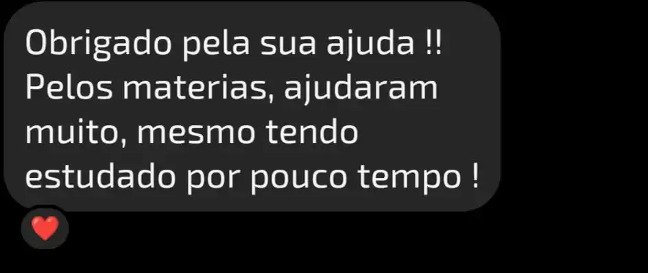 Depoimento de aluno