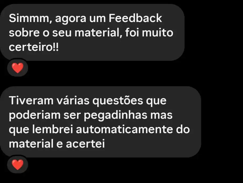 Depoimento de aluno
